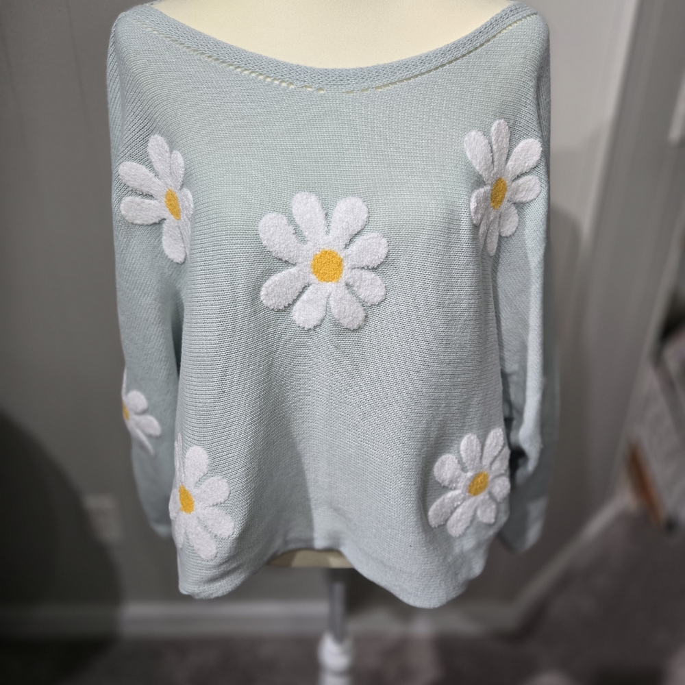 BiBi Light Green Knit Sweater